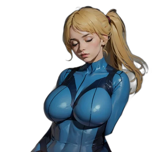 robot, dress, jacket, comic book art, concept art, pixel art, anime, blue transparent PNG cut-out