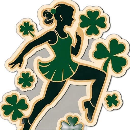 green, irish, dance, dancer transparent PNG cut-out