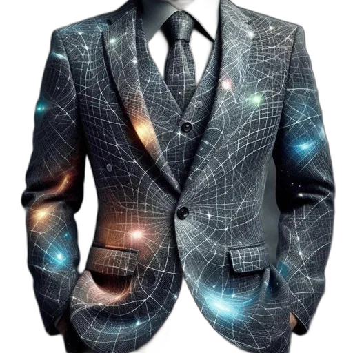 jacket, dress, robot, staff, cyberpunk, 3d render, concept art, comic book art transparent PNG cut-out