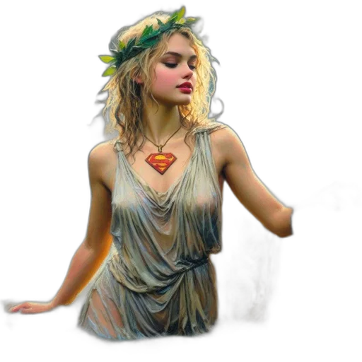 dress, jewelry, crown, fantasy art, concept art, photorealistic, oil painting, ancient transparent PNG cut-out