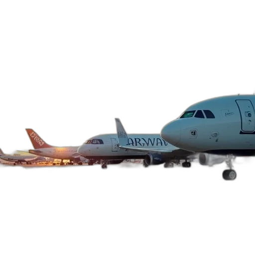3d render, some, jet, airways transparent PNG cut-out