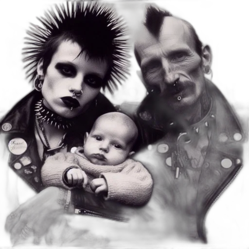 face, hair, photorealistic, concept art, punk, family, newborn, baby transparent PNG cut-out