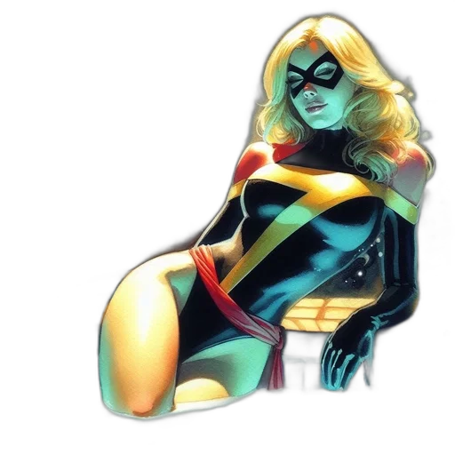 jacket, comic book art, concept art, watercolor, neon lights, female, superhero, figure transparent PNG cut-out