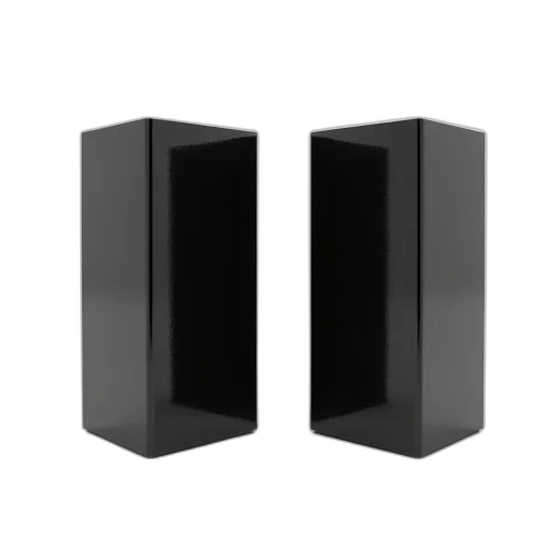 3d render, pair, black, rectangular, identical, objects, displayed, against transparent PNG cut-out