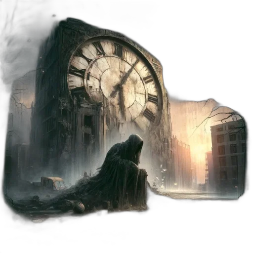 mask, concept art, fantasy art, photorealistic, comic book art, fog, night, city street transparent PNG cut-out