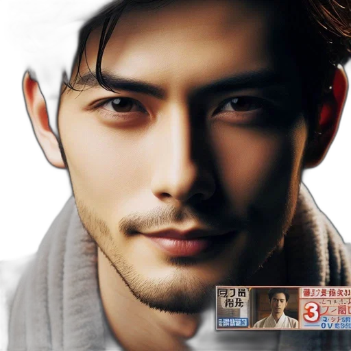 face, photorealistic, 3d render, oil painting, close-up, portrait, man, dark transparent PNG cut-out
