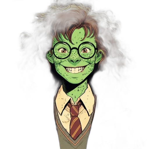 staff, mask, creature, hair, cartoon, concept art, fantasy art, comic book art transparent PNG cut-out