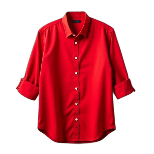 jacket, dress, red, button-up, shirt, white, collar, cuffs transparent PNG cut-out