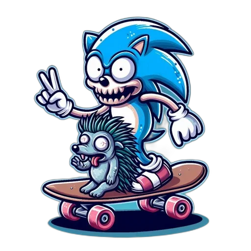 creature, concept art, comic book art, pixel art, cartoon, blue, exaggerated, cartoonish transparent PNG cut-out