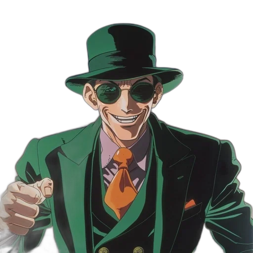 hat, jacket, face, mask, anime, concept art, comic book art, pixel art transparent PNG cut-out