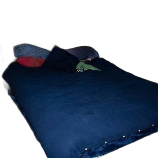 jacket, umbrella, hat, 3d render, blue, cozy, bedroom, dark transparent PNG cut-out