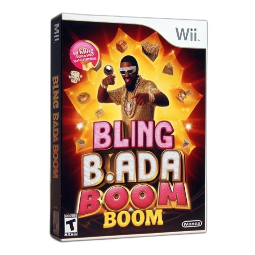 3d render, video, game, box, cover, art, bling, bada transparent PNG cut-out
