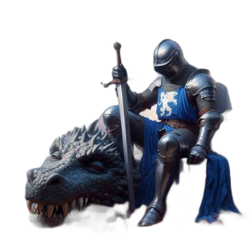 dragon, sword, weapon, animal, fantasy art, concept art, pixel art, 3d render transparent PNG cut-out