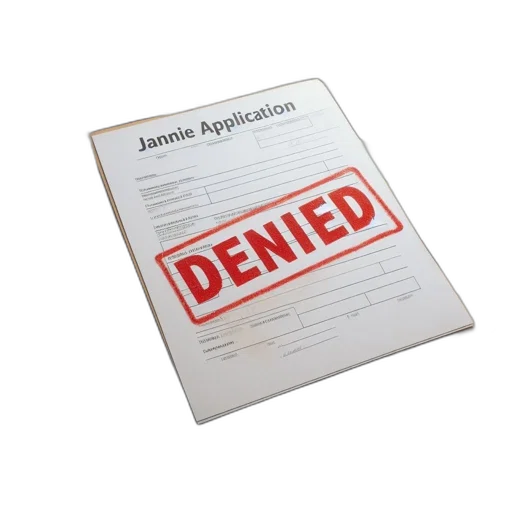 application, form, marked, denied, lies, amidst, litter, disarranged transparent PNG cut-out