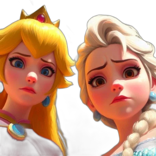 crown, face, concept art, 3d render, photorealistic, fantasy art, snow, two transparent PNG cut-out