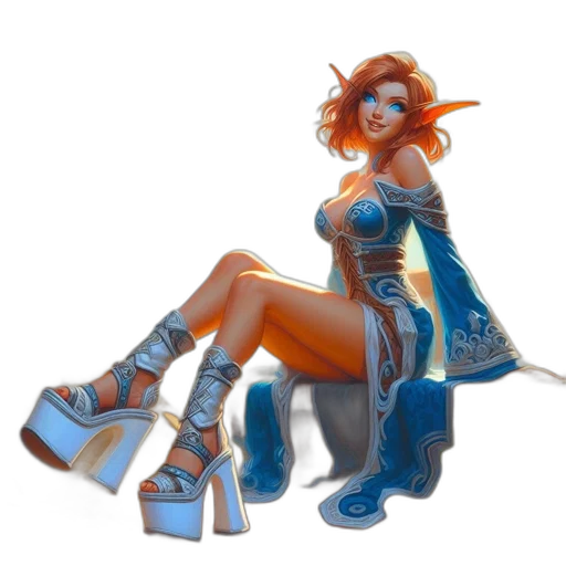 dress, weapon, staff, fantasy art, concept art, pixel art, comic book art, neon lights transparent PNG cut-out