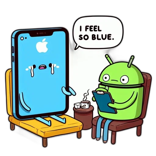 robot, furniture, food, concept art, cartoon, pixel art, comic book art, blue transparent PNG cut-out