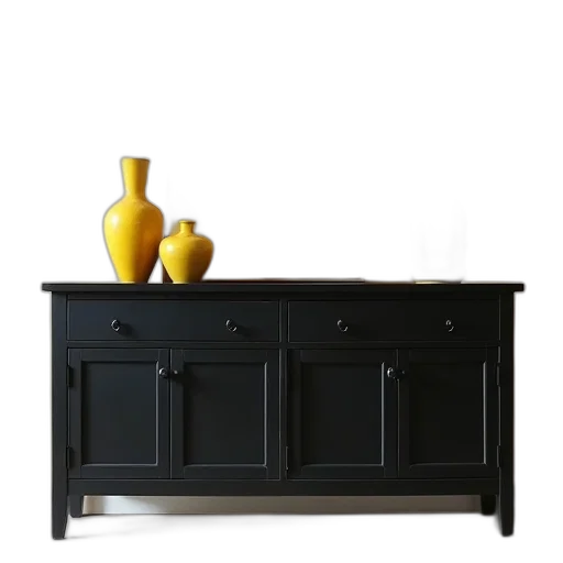 furniture, 3d render, photorealistic, dark, earth tones, monochrome, black, painted transparent PNG cut-out