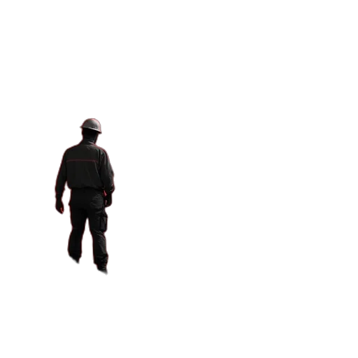 robot, hat, creature, staff transparent PNG cut-out