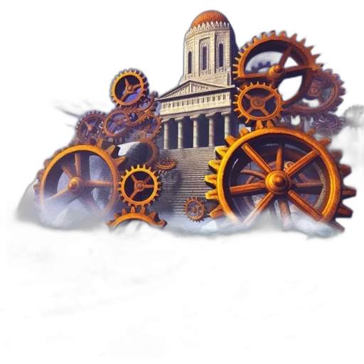 building, concept art, 3d render, fantasy art, photorealistic, scene, boat, floats transparent PNG cut-out