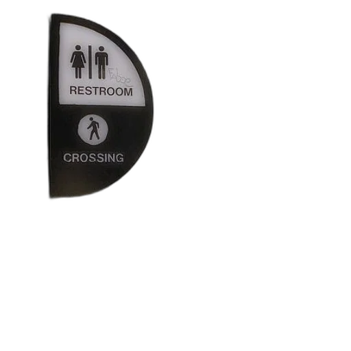 umbrella, crown, restroom, sign, black, white, design, mounted transparent PNG cut-out