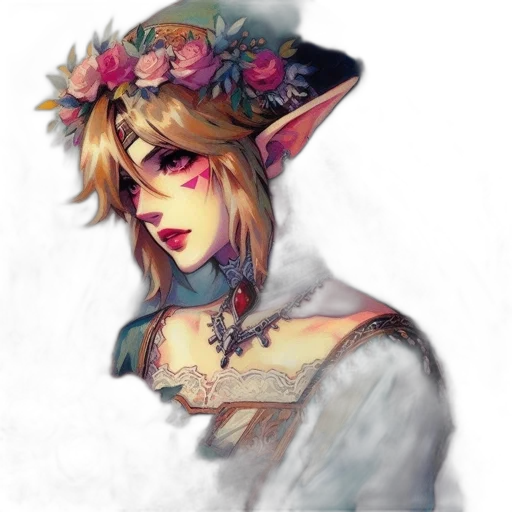 hat, face, mask, staff, fantasy art, watercolor, concept art, photorealistic transparent PNG cut-out