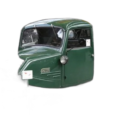 car, 3d render, photorealistic, green, vintage, truck, display, museum transparent PNG cut-out