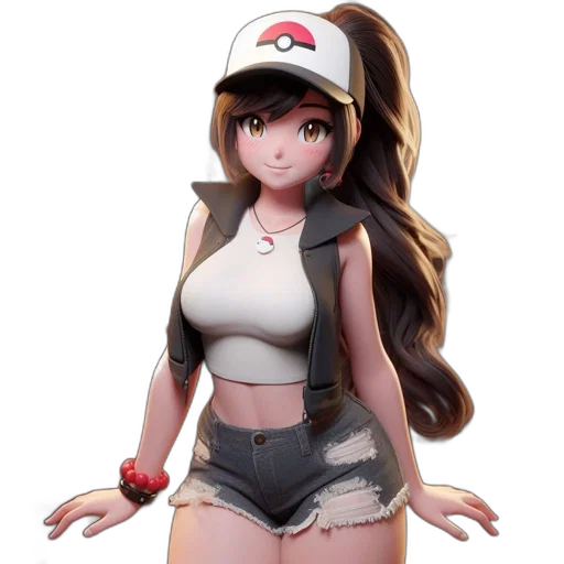 hat, dress, staff, 3d render, concept art, anime, pixel art, animated transparent PNG cut-out