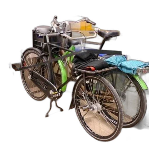 two, bicycles, parked, inside, train, car, one, having transparent PNG cut-out