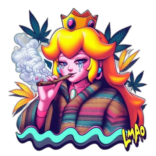 crown, vaporwave, pixel art, watercolor, concept art, colorful, neon, animated transparent PNG cut-out