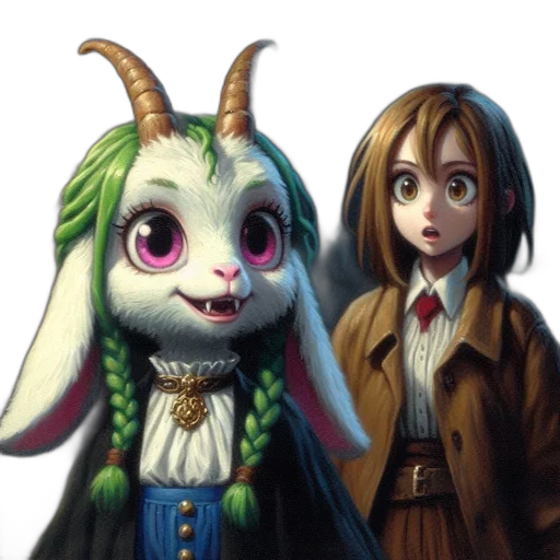 creature, mask, animal, concept art, fantasy art, 3d render, anime, eerily transparent PNG cut-out