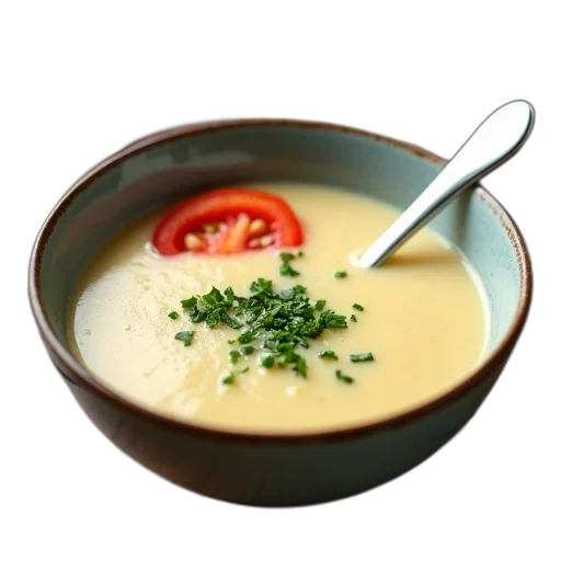 food, weapon, photorealistic, 3d render, bowl, creamy, soup, spoon transparent PNG cut-out