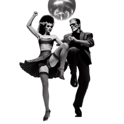 comic book art, woman, man, dressed, formal, attire, dance, glamorous transparent PNG cut-out