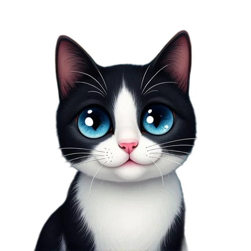 animal, face, staff, photorealistic, cartoon, fantasy art, concept art, black transparent PNG cut-out
