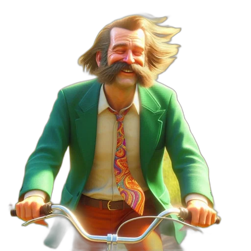 jacket, hair, face, concept art, 3d render, cartoon, photorealistic, green transparent PNG cut-out