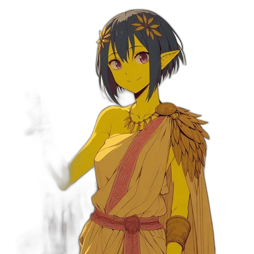 dress, dragon, staff, mask, fantasy art, concept art, anime, pixel art transparent PNG cut-out