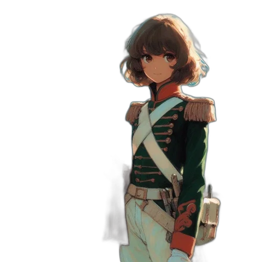 jacket, weapon, staff, sword, concept art, pixel art, anime, fantasy art transparent PNG cut-out