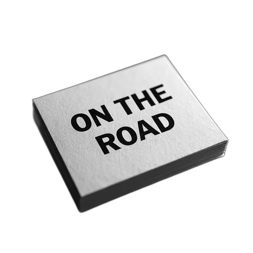 car, close-up, grey, card, phrase, road, written, black transparent PNG cut-out