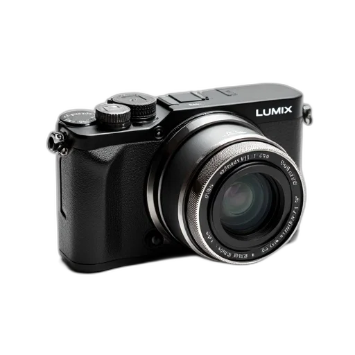 weapon, photorealistic, black, compact, digital, camera, silver, lens transparent PNG cut-out