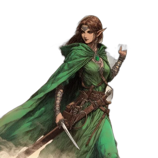 sword, staff, weapon, fantasy art, concept art, comic book art, pixel art, green transparent PNG cut-out