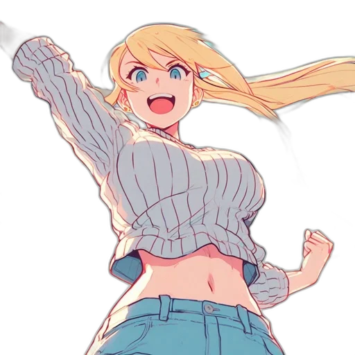 jacket, dress, weapon, sword, anime, cartoon, pixel art, concept art transparent PNG cut-out