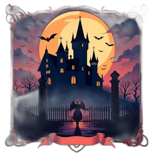 concept art, fantasy art, pixel art, comic book art, night, fog, dark, red transparent PNG cut-out