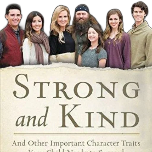 book, cover, titled, strong, kind, family, portrait, above transparent PNG cut-out