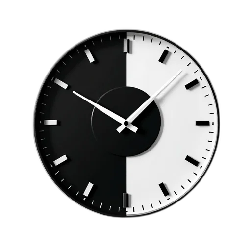 jewelry, 3d render, photorealistic, modern, clock, black, white, design transparent PNG cut-out