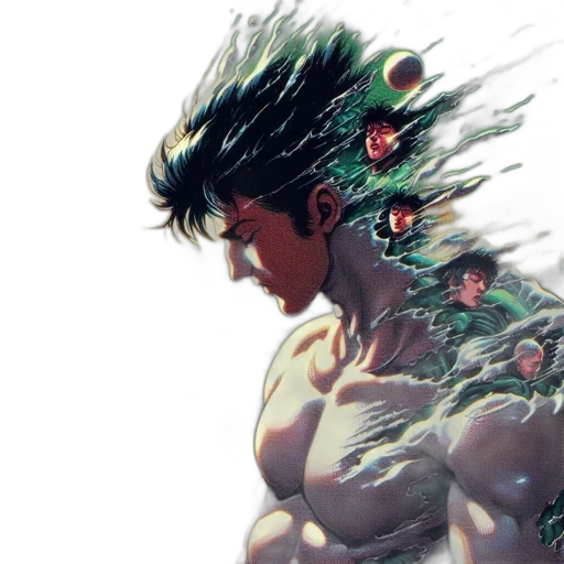 dragon, creature, concept art, comic book art, cyberpunk, fantasy art, green, man transparent PNG cut-out