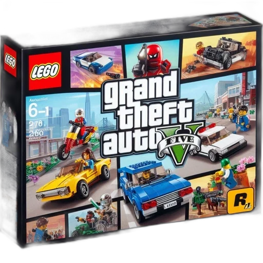 image, shows, box, containing, lego, grand, theft, auto transparent PNG cut-out