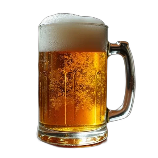 crown, food, photorealistic, 3d render, glass, beer, stein, mugs transparent PNG cut-out