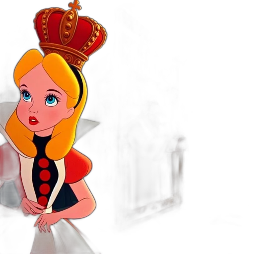 crown, jewelry, dress, 3d render, cartoon, concept art, fantasy art, animated transparent PNG cut-out