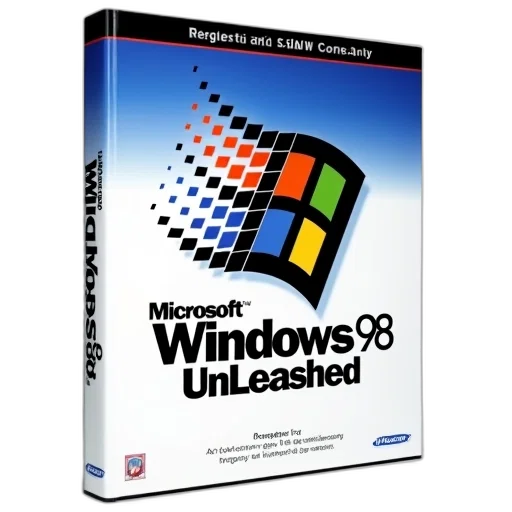 3d render, cover, book, microsoft, windows, unleashed, large, stylized transparent PNG cut-out
