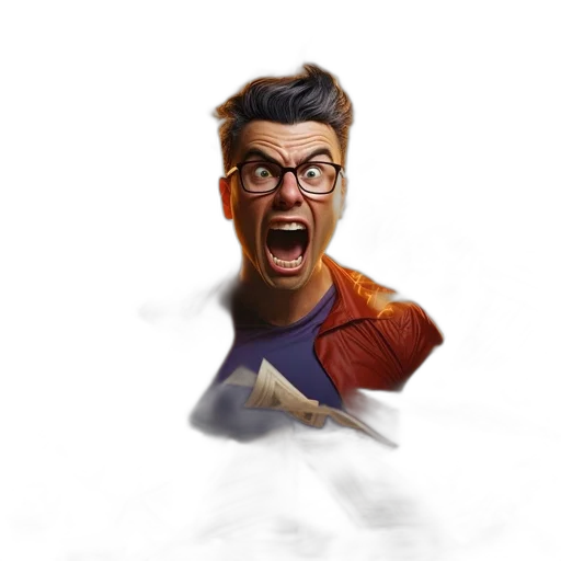 face, staff, creature, animal, concept art, comic book art, cartoon, 3d render transparent PNG cut-out